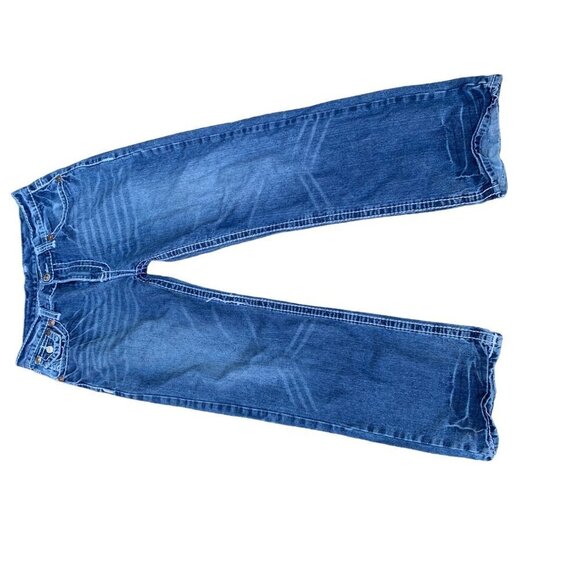 VINTAGE True Religion Jeans Size 34 JOHNNY SUPER T Blue - Picture 3 of 7